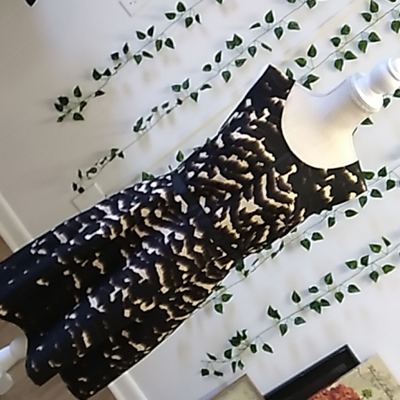 Oleg Cassini Dresses & Skirts - Oleg Cassini Dress sz 14 Black/ Taupe / Brown...